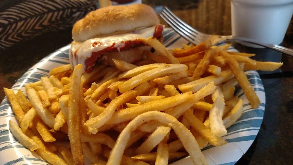 Pizza Burger and Fries